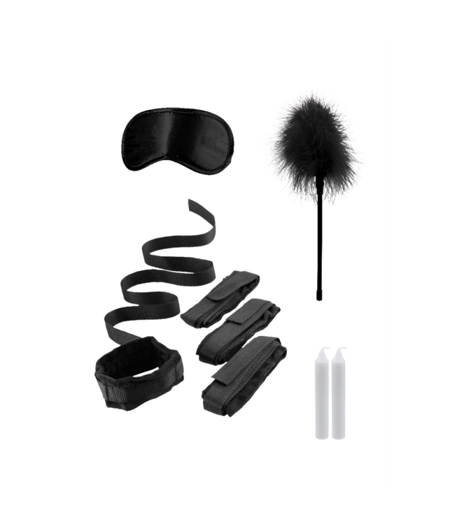 Ouch! Bedboeien Set Met Verstelbare Fluwelen Boeien, Satijnen Masker En Accessoires