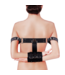 Ouch! Black PU Leather Arm Cuffs - Adjustable Bondage Harness for Control