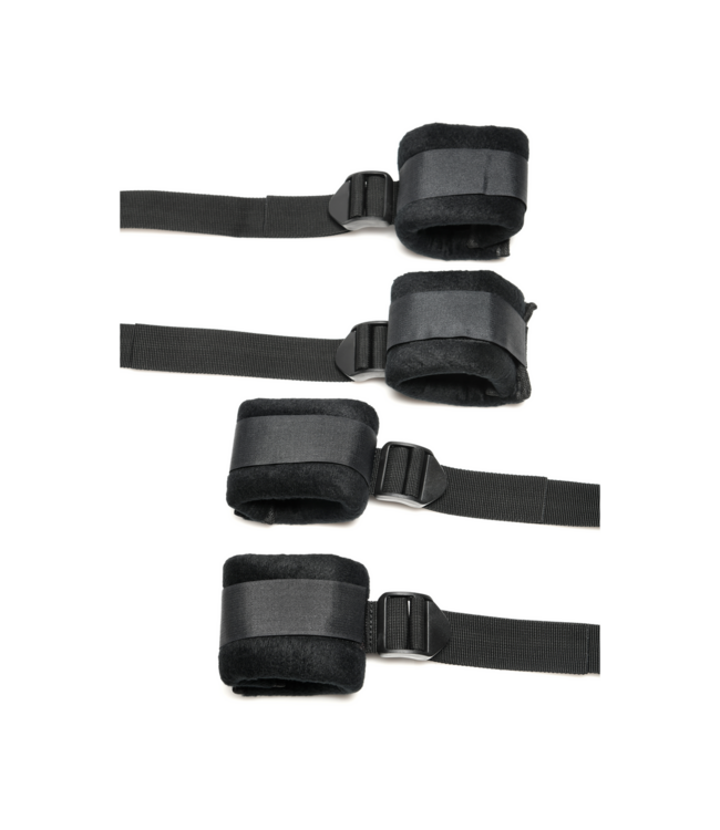 XR Brands Sensual Lover’s Bed Restraint & Realistic Fantasy Pleasures Set