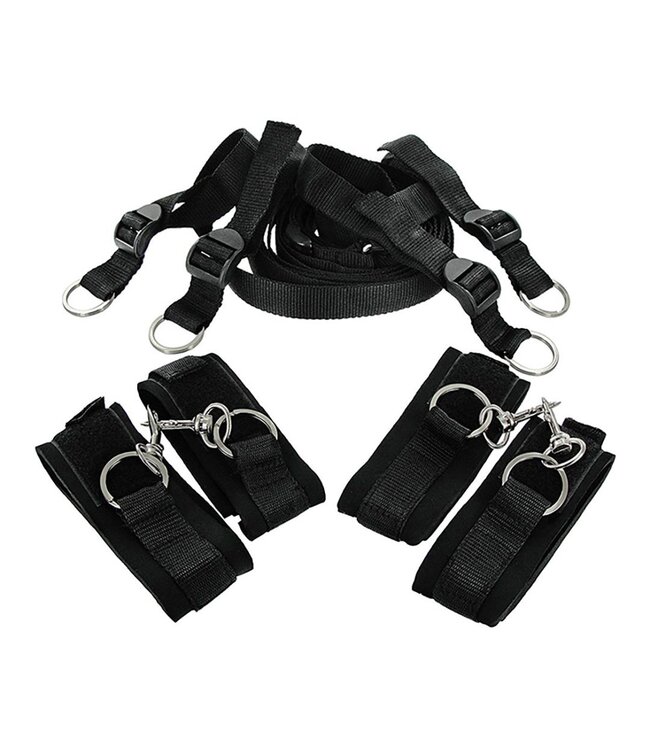 XR Brands Portable Comfort Bedroom Restraint Kit with Soft Neoprene Cuffs