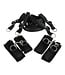 XR Brands Frisky Bedroom Restraint Kit Met Verstelbare H-vormige Bedbanden En Neopreen Boeien