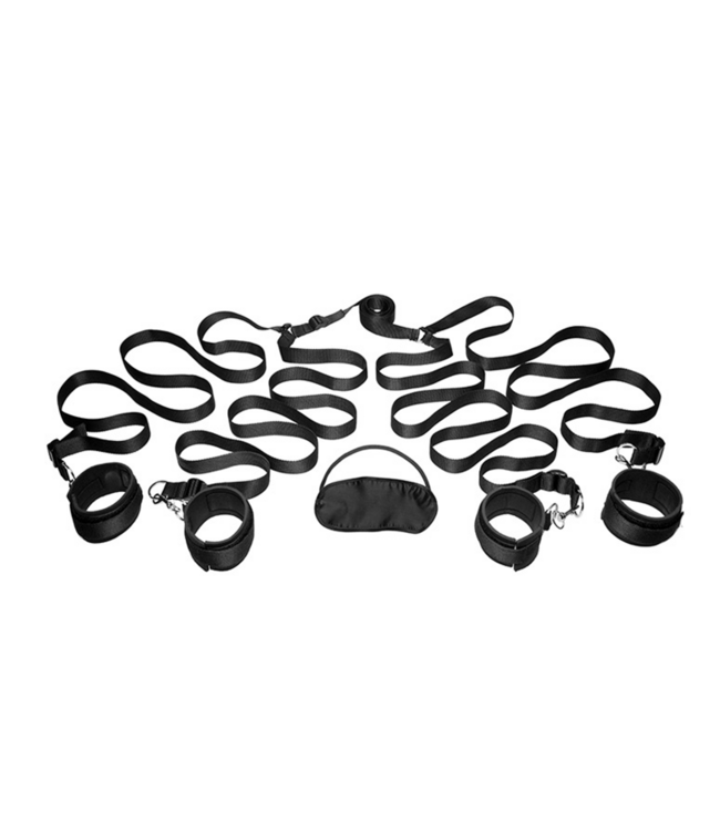 XR Brands Portable Comfort Bedroom Restraint Kit with Soft Neoprene Cuffs