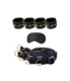Ouch! Bed Restrictieset Met Verstelbare Boeien En Satijnen Masker - Ouch! by Shots