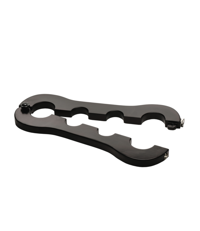 XR Brands Stylish Black Wooden Wrist and Ankle Cuffs for BDSM Play