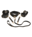 XR Brands Vegan Leren Lover'S Restraints Set Met Halsband En Boeienverbinders Zwart