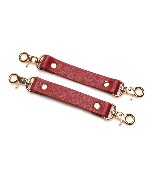 XR Brands Luxuriöses Lover'S Restraints Set in Rot – Stilvolles Vegan-Leder BDSM