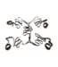 XR Brands Luxe Verstelbare Lederen Bondage Bedbeperkingsset Zwart - XR Brands