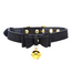 XR Brands Stijlvolle Zwarte Kattenhalsband van PU-Leer met Bel en Strikje - XR Brands