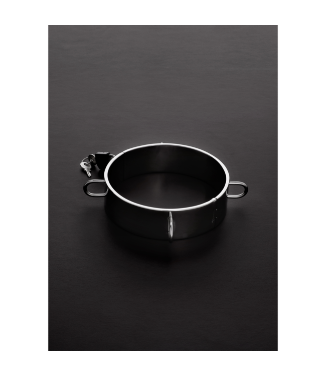 Steel by Shots Slave Collar Van Roestvrij Staal Met 4 D-Ringen Voor Intens Bondage-Spel