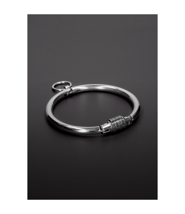 Steel by Shots Durable Stainless Steel Collar with Combination Lock for Secure Restraint
