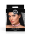 XR Brands Edgy Pink Spiked Heart Choker - Adjustable Kinky Style Accessory