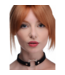 XR Brands Slim Kinky Kitty Ring Choker Zwart Verstelbaar PU-Leer & Staal
