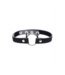 XR Brands Slim Kinky Kitty Ring Choker Zwart Verstelbaar PU-Leer & Staal