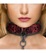 Ouch! Neopreen Halsband Met Verstelbare Leash En Ruitpatroon - 52,5 cm