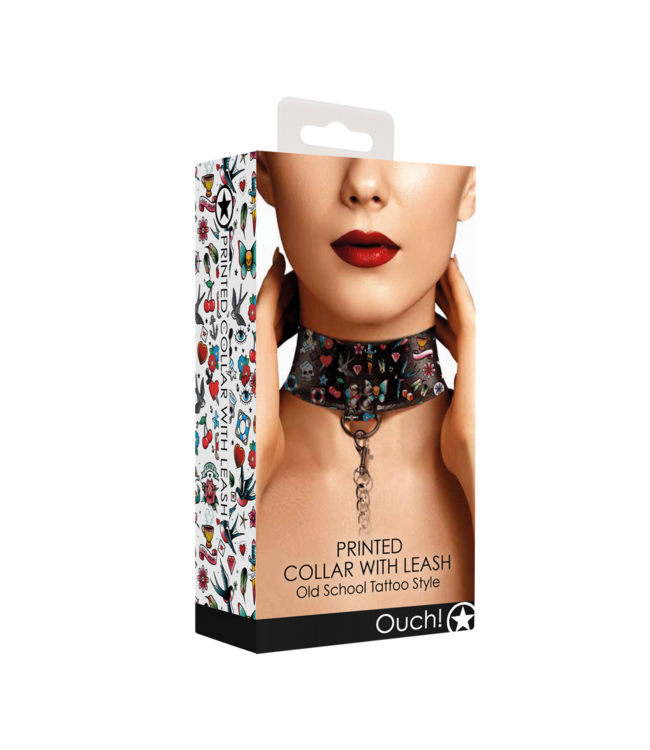 Ouch! Stylish Leather Collar with Leash – Adjustable, Strong, & Comfortable
