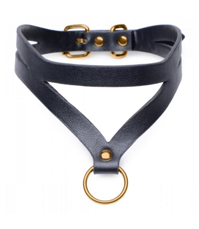 XR Brands Bondage Baddie Black Collar - Edgy, Stylish Accessory for Nightlife