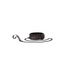 Ouch! Titaniumgrijze Halsband En Riem Van Gebonden Leder Met Neopreen Comfort