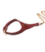 XR Brands Stylisches veganes Halsband mit Körperkette in Rot/Gold – Kinky & Bequem