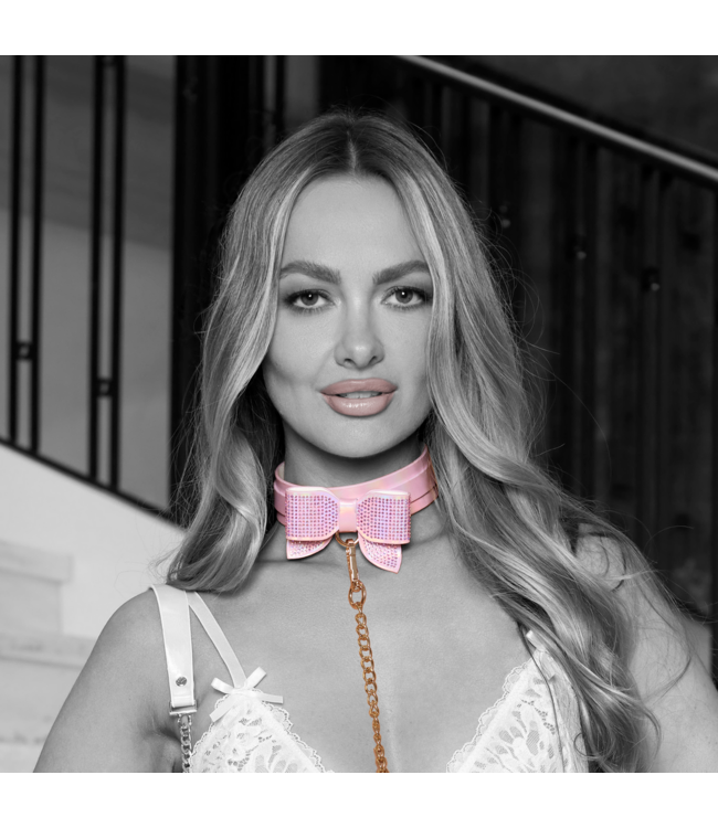 Ouch! Ouch! Paris Kollektion Halsband & Leine - Elegant und strapazierfähig in Rosa