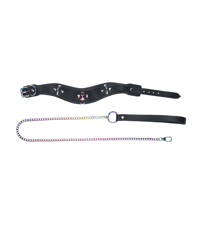 Ouch! Ouch! Venice Kollektion: Elegantes Halsband & Leine in Schwarz – Robust und Modisch