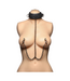 XR Brands Zelle Verführerisches Neopren-Halsband mit Nippelklemmen & Ketten