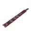 Red Leather Adjustable Leather Necklace with 3D Rings in Red/Black - Stylish Accessory