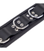Red Leather Stylish Black Leather Necklace with 3D Metal Rings & Rivets