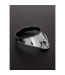 Steel by Shots Verchroomde Fetish Halsband Met O-Ring En Zwart Suède 18 Cm