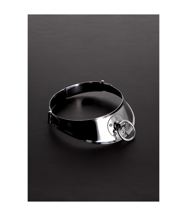 Steel by Shots Roestvrijstalen Heren Collar Met Suède Voering En O-Ring Sluiting