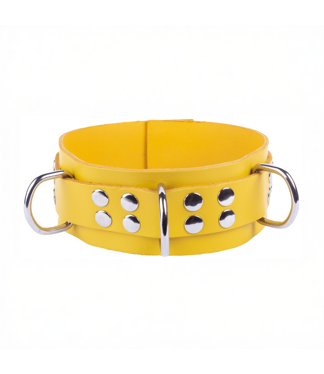 Red Leather Ultra Leather Necklace - Yellow, Adjustable, Durable & Stylish Accessory