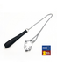Red Leather Stilvolle Zelle Leine mit Halsband für Penis aus hochwertigem Leder Schwarz/Silber