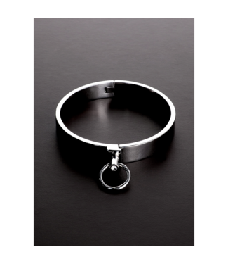 Steel by Shots Edelstein-Halsband aus Stahl für Bondage | Größe 16 / 44 mit O-Ring