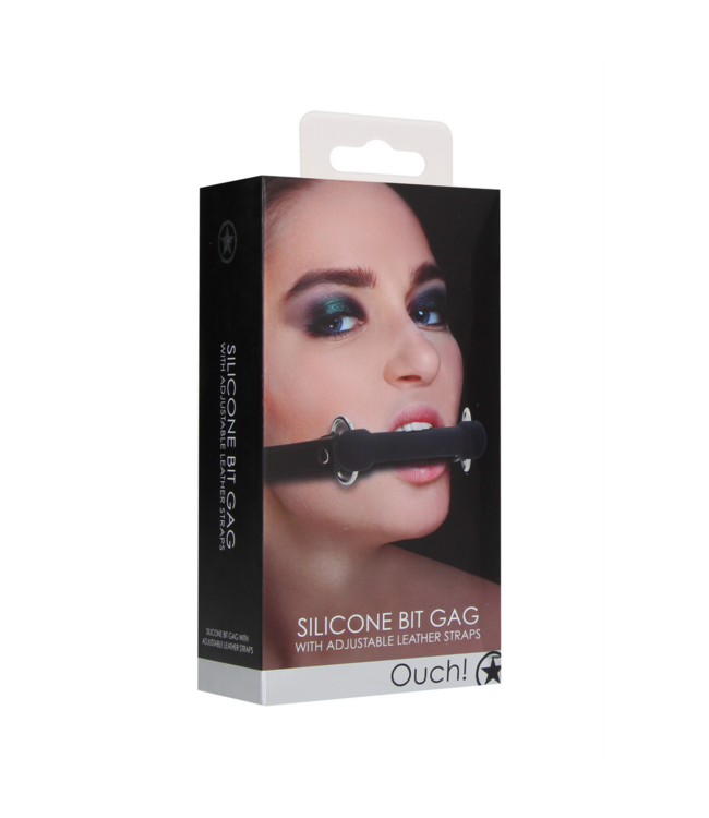 Ouch! Siliconen Bit Gag Met Dubbele Riemen Voor Comfortabel BDSM Gebruik