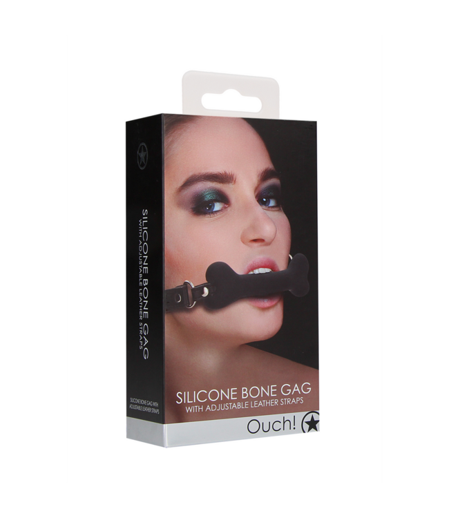 Ouch! OUch! Bone Gag - Comfortable Silicone Ball Gag for Erotic Fun