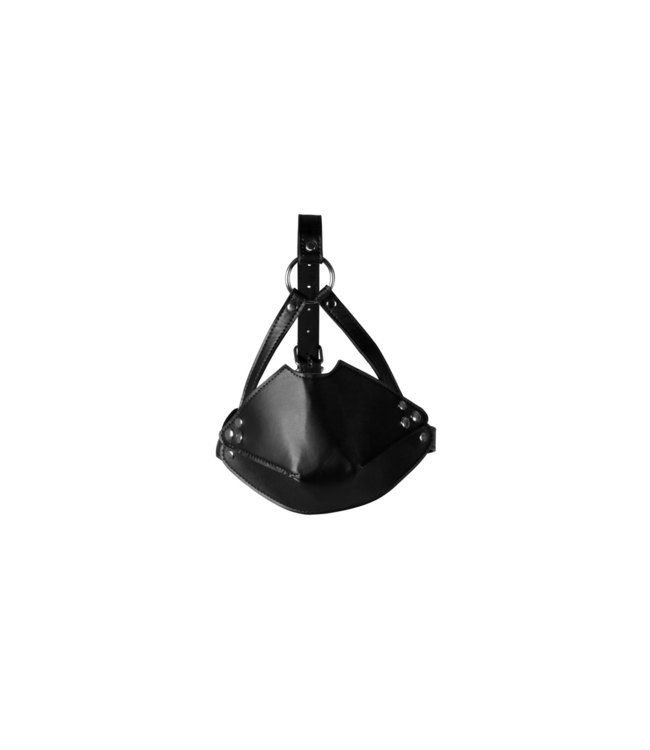 Ouch! Breathable Black Head Harness with Mouth Cover & Gag for Comfort