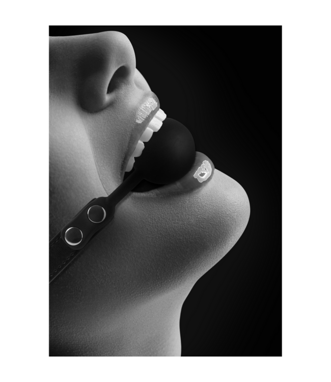 Ouch! Verstelbare Siliconen Ball Gag Met Leren Riemen Voor Intens Plezier
