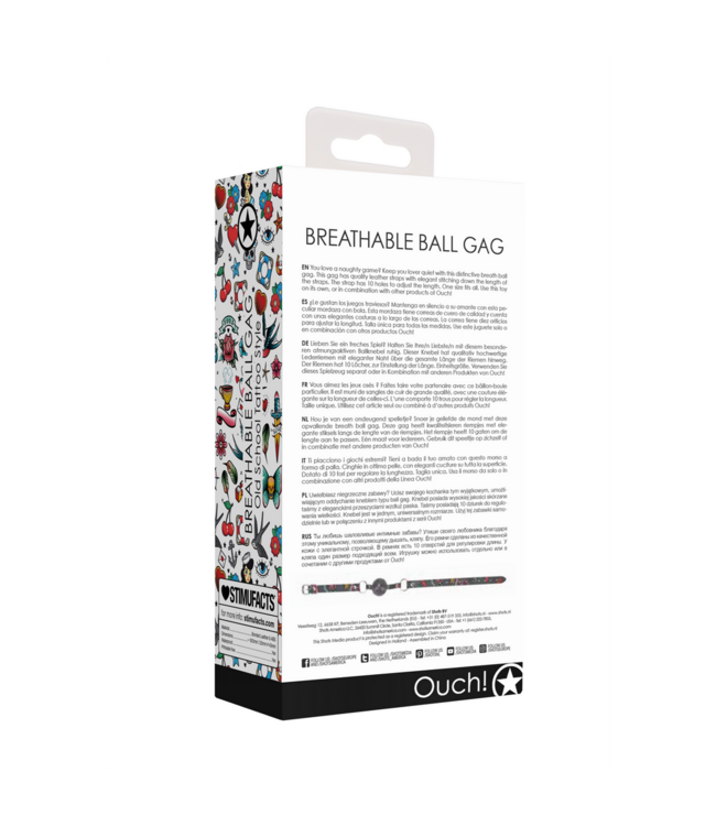 Ouch! Breathable Ball Gag by Ouch! | Comfort Meets Naughty Adventure