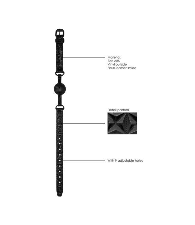 Ouch! OUC! Breathable Ball Gag: Adjustable, Comfortable Bondage Gear