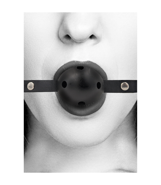 Ouch! Verstelbare Breath Ball Gag Met Leren Riemen Voor Intiem Speelplezier