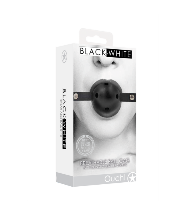 Ouch! Stylish Adjustable Breathable Ball Gag for Playful Intimacy