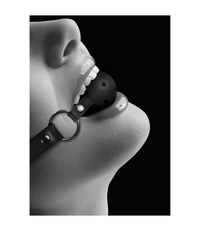 Ouch! Stylish Adjustable Breathable Ball Gag for Playful Intimacy