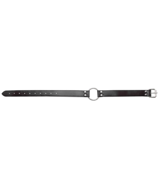 Ouch! Ouch! Stylish Leather Ring Gag for Naughty BDSM Play - One Size Fits All