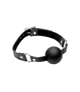 XR Brands XL Silicone Ball Gag - 5.1 cm Wide Opening for Maximum Control