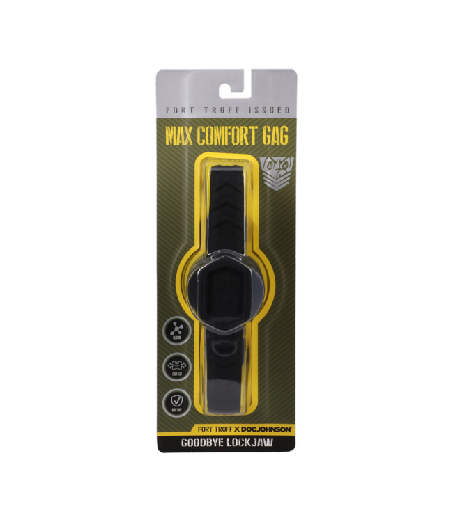 Doc Johnson SilentFit EZ-Adjust Siliconen Gag Zwart Voor Langdurig Comfort