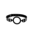 Ouch! Verstellbarer Silikon-O-Ring-Knebel mit robustem Lederband für Komfort