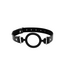 Ouch! Adjustable Silicone Ring Gag - Safe Bondage Fun with Leather Strap