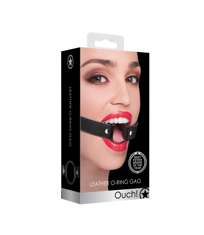 Ouch! Verstelbare O-Ring Gag Met Duurzame PU Riem En Comfortabele O-Ring
