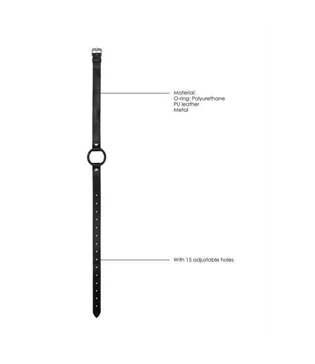 Ouch! Adjustable Comfort O-Ring Gag - Durable Soft PU for Optimal Control