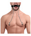 Ouch! Ultimate O-Ring Gag & Nipple Clamps for BDSM Control - Adjustable Fit