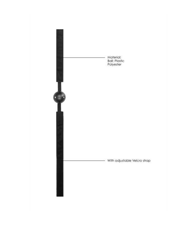 Ouch! Verstelbare Ademdoorlatende Ball Gag Met Klittenband Voor Veiligheid & Controle
